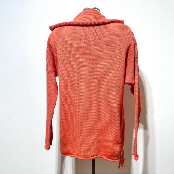 Pure Handknit by Neon Buddha Orange Bohemian Handmade Sweater Tunic Top - Picture 7 of 12
